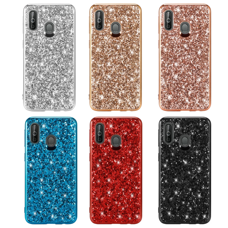 Glitzerndes, puderfarbenes, stoßfestes TPU-Case für Galaxy A40, Für Galaxy A40
