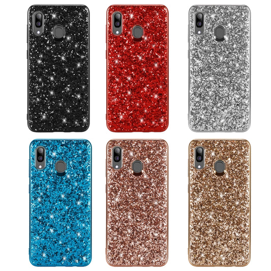 Glittery Powder Shockproof TPU Case for Galaxy A30, For Galaxy A30