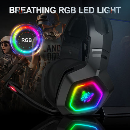 ONIKUMA K10 3.5mm Computer Games Wired Headset with RGB LED Light