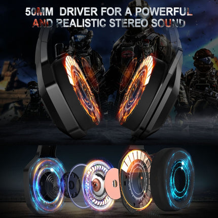 ONIKUMA K10 3.5mm Computer Games Wired Headset with RGB LED Light