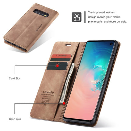 CaseMe-013 Multifunctional Retro Frosted Horizontal Flip Leather Case for Galaxy S10, with Card Slot & Holder & Wallet, For Galaxy S10