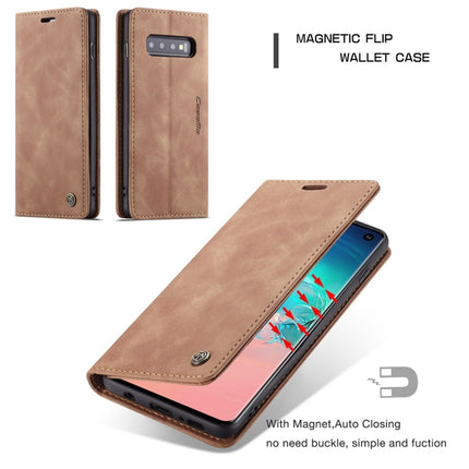 CaseMe-013 Multifunctional Retro Frosted Horizontal Flip Leather Case for Galaxy S10, with Card Slot & Holder & Wallet, For Galaxy S10