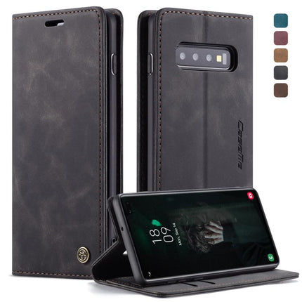 CaseMe-013 Multifunktionale Retro Frosted Horizontal Flip Ledertasche für Galaxy S10 Plus, mit Kartensteckplatz &amp; Halter &amp; Geldbörse, für Galaxy S10 Plus