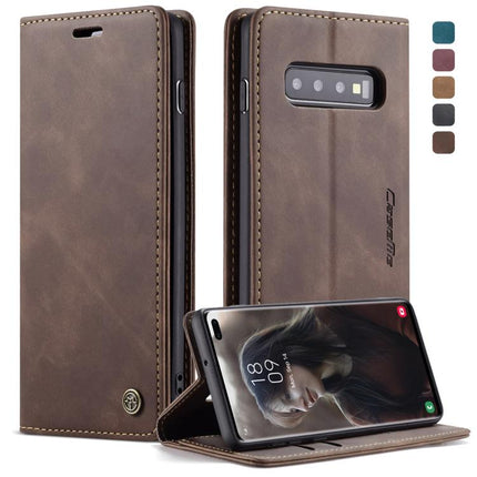 CaseMe-013 Multifunktionale Retro Frosted Horizontal Flip Ledertasche für Galaxy S10 Plus, mit Kartensteckplatz &amp; Halter &amp; Geldbörse, für Galaxy S10 Plus