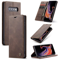 CaseMe-013 Multifunctional Retro Frosted Horizontal Flip Leather Case for Galaxy S10 Plus, with Card Slot & Holder & Wallet, For Galaxy S10 Plus