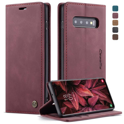 CaseMe-013 Multifunktionale Retro Frosted Horizontal Flip Ledertasche für Galaxy S10 Plus, mit Kartensteckplatz &amp; Halter &amp; Geldbörse, für Galaxy S10 Plus