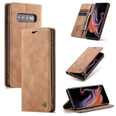 CaseMe-013 Multifunctional Retro Frosted Horizontal Flip Leather Case for Galaxy S10 Plus, with Card Slot & Holder & Wallet, For Galaxy S10 Plus