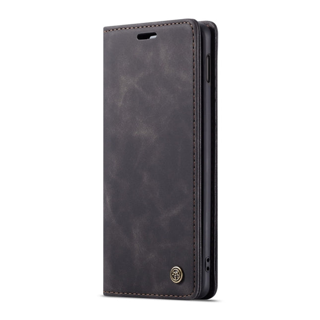 CaseMe-013 Funda de cuero multifuncional con tapa horizontal esmerilada retro para Galaxy S10 E, con ranura para tarjetas, soporte y billetera, para Galaxy S10 E