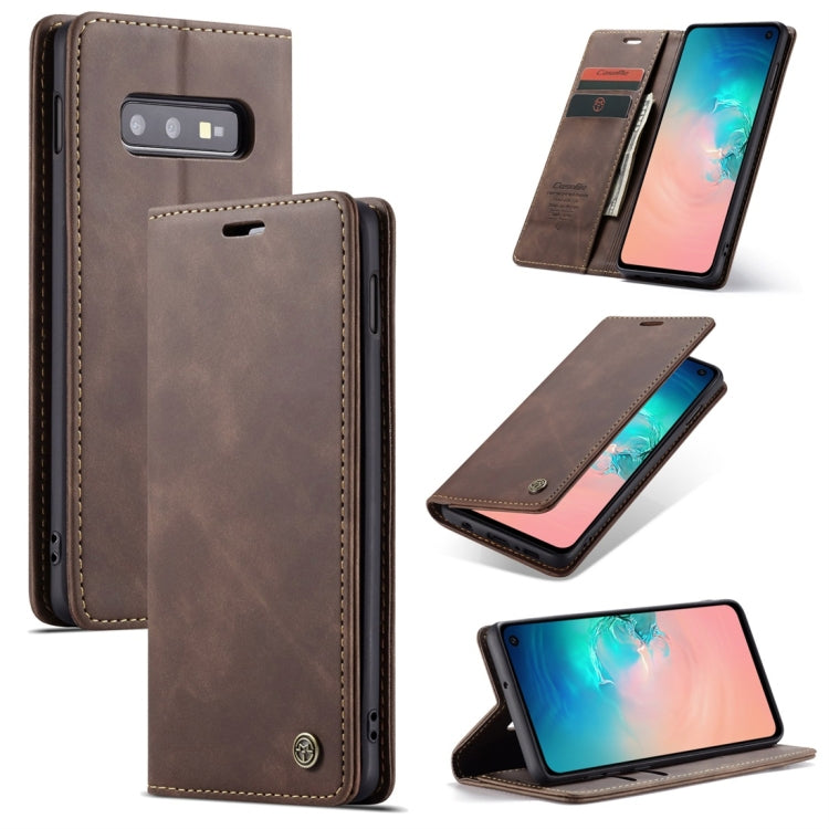 CaseMe-013 Multifunktionale Retro Frosted Horizontal Flip Ledertasche für Galaxy S10 E, mit Kartensteckplatz &amp; Halter &amp; Geldbörse, für Galaxy S10 E