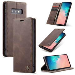 CaseMe-013 Multifunctional Retro Frosted Horizontal Flip Leather Case for Galaxy S10 E, with Card Slot & Holder & Wallet, For Galaxy S10 E