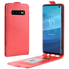 Vertikale Flip-Hülle aus TPU-Leder im Business-Stil für Galaxy S10, mit Kartensteckplatz, für Galaxy S10, für Samsung Galaxy S10