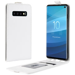 Vertikale Flip-Hülle aus TPU-Leder im Business-Stil für Galaxy S10, mit Kartensteckplatz, für Galaxy S10, für Samsung Galaxy S10