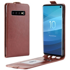 Vertikale Flip-Hülle aus TPU-Leder im Business-Stil für Galaxy S10, mit Kartensteckplatz, für Galaxy S10, für Samsung Galaxy S10