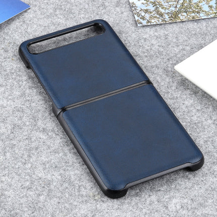 Funda protectora plegable con textura de cuero de vaca de dos colores para Galaxy Z Flip