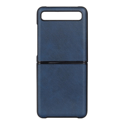 Funda protectora plegable con textura de cuero de vaca de dos colores para Galaxy Z Flip