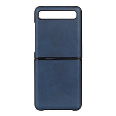 For Galaxy Z Flip Two-color Cow Leather Texture Folding Protective Case