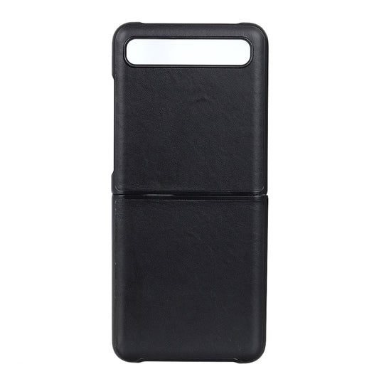 For Galaxy Z Flip Genuine Leather Lambskin Texture Folding Protective Case