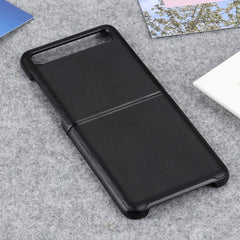 For Galaxy Z Flip Genuine Leather Lambskin Texture Folding Protective Case