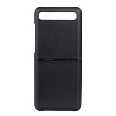 For Galaxy Z Flip Genuine Leather Lambskin Texture Folding Protective Case