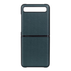 For Galaxy Z Flip Genuine Leather Lambskin Texture Folding Protective Case