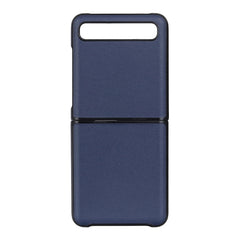 For Galaxy Z Flip Genuine Leather Lambskin Texture Folding Protective Case