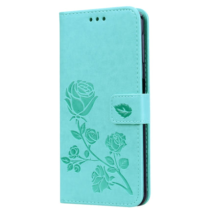 Horizontale Klapphülle aus PU-Leder mit Rosenprägung für Samsung Galaxy A7 (2018), mit Halter, Kartenfächern und Geldbörse, für Samsung Galaxy A7 (2018)