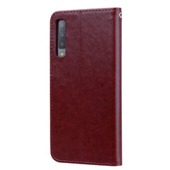 Horizontale Klapphülle aus PU-Leder mit Rosenprägung für Samsung Galaxy A7 (2018), mit Halter, Kartenfächern und Geldbörse, für Samsung Galaxy A7 (2018)