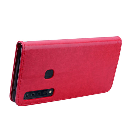 Horizontale Klapphülle aus PU-Leder mit Rosenprägung für Samsung Galaxy A9 (2018), mit Halter, Kartenfächern und Geldbörse, für Samsung Galaxy A9 (2018)