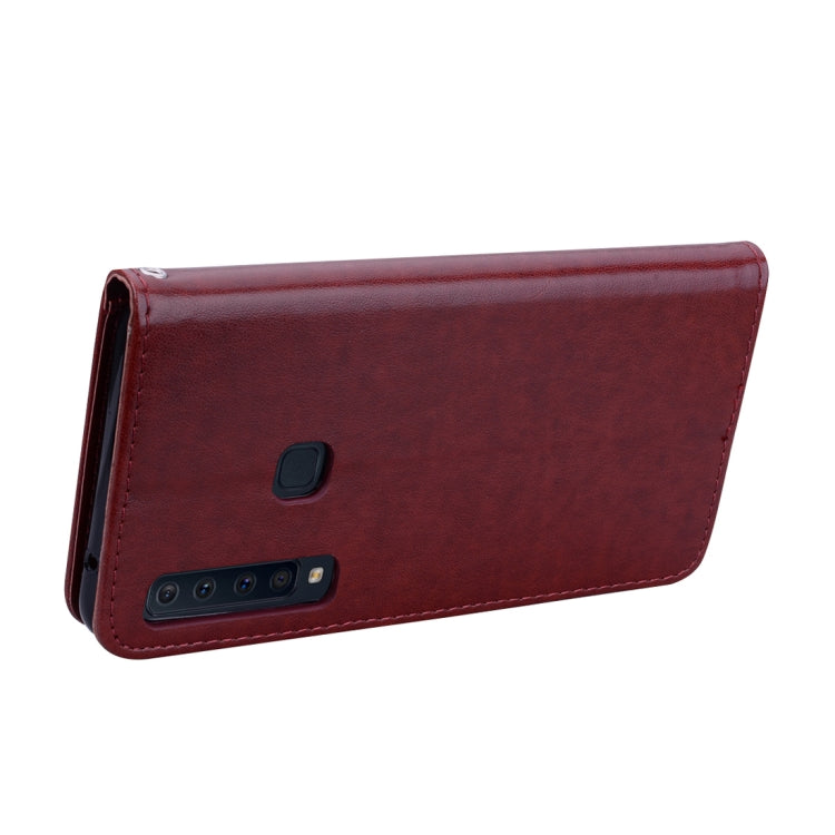 Horizontale Klapphülle aus PU-Leder mit Rosenprägung für Samsung Galaxy A9 (2018), mit Halter, Kartenfächern und Geldbörse, für Samsung Galaxy A9 (2018)
