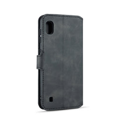 DG.MING Retro Oil Side Horizontal Flip Case for Galaxy A10, with Holder & Card Slots & Wallet, Galaxy A10