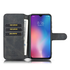 DG.MING Retro Oil Side Horizontal Flip Case for Galaxy A50, with Holder & Card Slots & Wallet, Galaxy A50