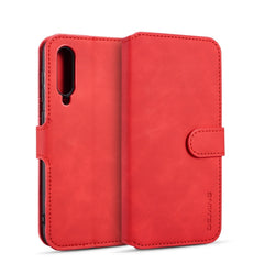 DG.MING Retro Oil Side Horizontal Flip Case for Galaxy A50, with Holder & Card Slots & Wallet, Galaxy A50