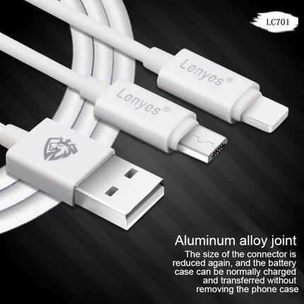 Lenyes LC701 1.5m 2.4A Output USB to Micro USB PVC Data Sync Fast Charging Cable