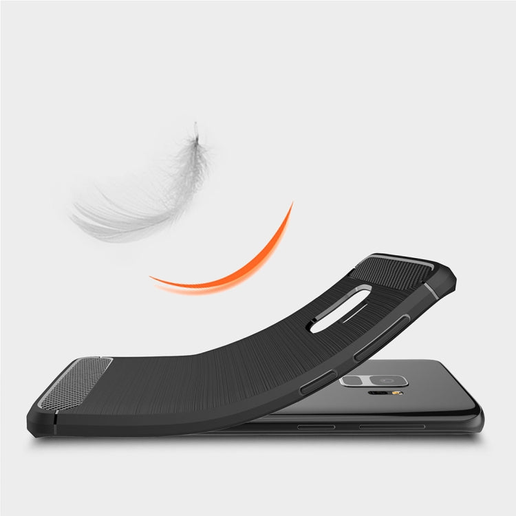 Für Galaxy S9, gebürstete Kohlefaserstruktur, weiches TPU, Anti-Skip-Schutzhülle, Rückseite, für Galaxy S9, für Samsung Galaxy S9
