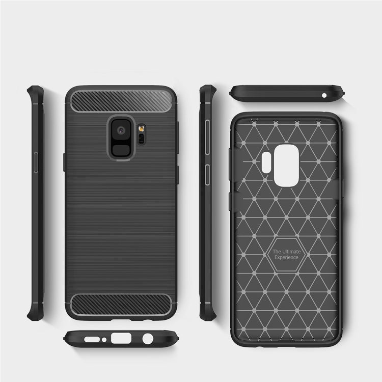 Für Galaxy S9, gebürstete Kohlefaserstruktur, weiches TPU, Anti-Skip-Schutzhülle, Rückseite, für Galaxy S9, für Samsung Galaxy S9