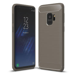 For Galaxy S9 Brushed Carbon Fiber Texture Soft TPU Anti-skip Protective Cover Back Case, For Galaxy S9, For Samsung Galaxy S9