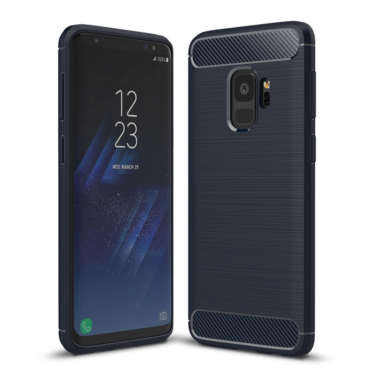 Für Galaxy S9, gebürstete Kohlefaserstruktur, weiches TPU, Anti-Skip-Schutzhülle, Rückseite, für Galaxy S9, für Samsung Galaxy S9