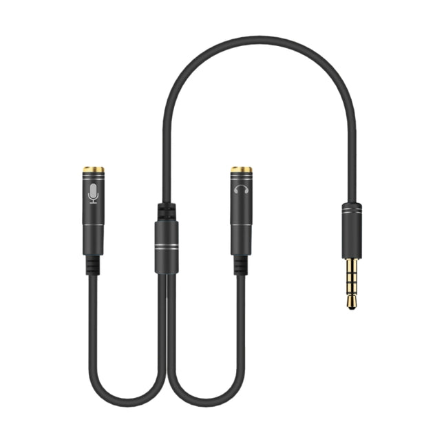 2 in 1 3.5mm Male to Double 3.5mm Female TPE High-elastic Audio Cable Splitter, Cable Length: 32cm