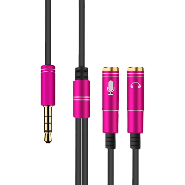 Cable divisor de audio de alta elasticidad TPE 2 en 1 de 3,5 mm macho a doble 3,5 mm hembra, longitud del cable: 32 cm