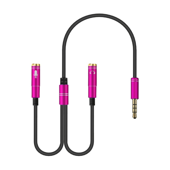Cable divisor de audio de alta elasticidad TPE 2 en 1 de 3,5 mm macho a doble 3,5 mm hembra, longitud del cable: 32 cm
