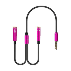 2 in 1 3.5mm Male to Double 3.5mm Female TPE High-elastic Audio Cable Splitter, Cable Length: 32cm