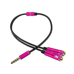 2 in 1 3.5mm Male to Double 3.5mm Female TPE High-elastic Audio Cable Splitter, Cable Length: 32cm