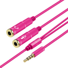 2 in 1 3.5mm Male to Double 3.5mm Female TPE High-elastic Audio Cable Splitter, Cable Length: 32cm