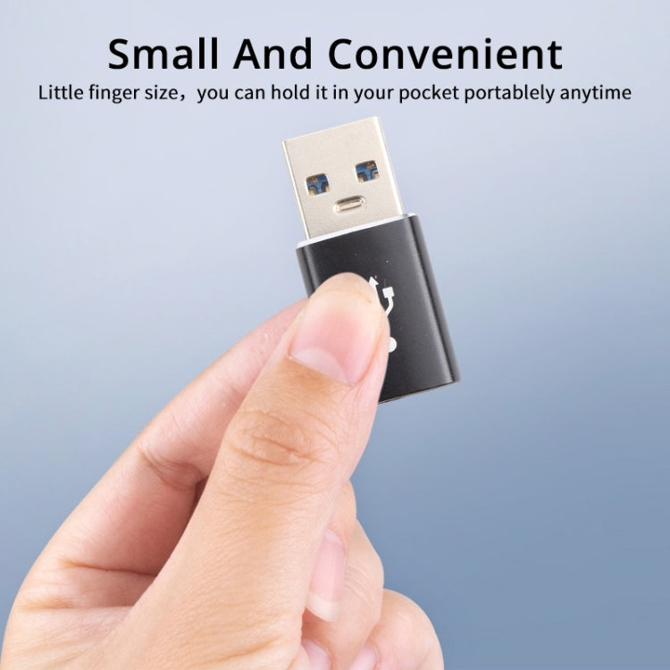 3 PCS USB-C / Type-C Female to USB 3.0 Male Aluminum Alloy Adapter, Support Charging & Transmission Data