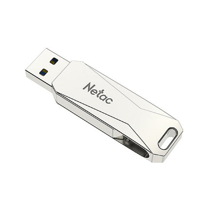Netac U782C 128GB USB-C / Type-C + USB 3.0 360 Degrees Rotation Zinc Alloy Flash Drive OTG U Disk
