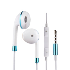 White Wire Body 3.5mm In-Ear Earphone with Line Control & Mic