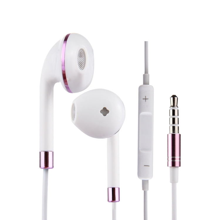 White Wire Body 3.5mm In-Ear Earphone with Line Control & Mic