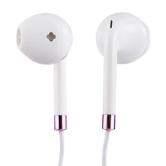 White Wire Body 3.5mm In-Ear Earphone with Line Control & Mic