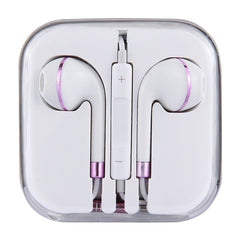 White Wire Body 3.5mm In-Ear Earphone with Line Control & Mic