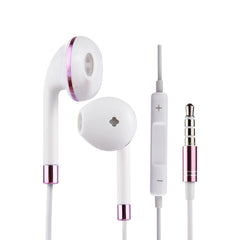 White Wire Body 3.5mm In-Ear Earphone with Line Control & Mic